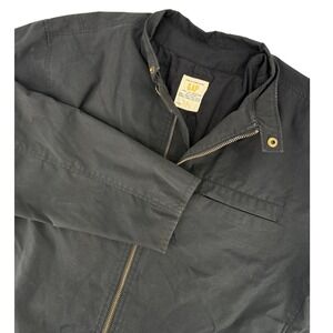 Gap Vintage 90's Full Zip Mock Neck Jacket Black Size L RN 54023 Utility Coat